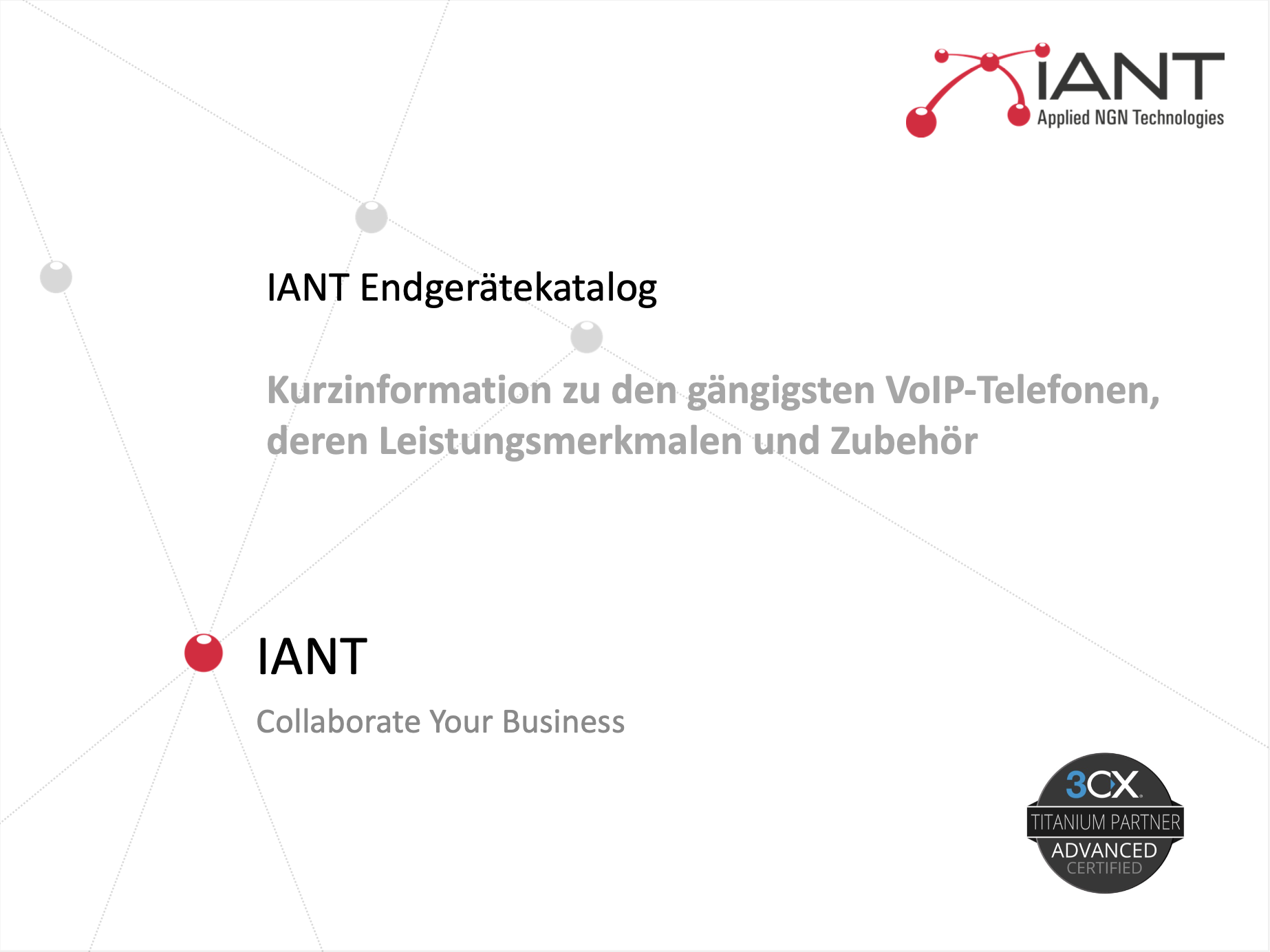 Terminal Equipment for IANT Solutions