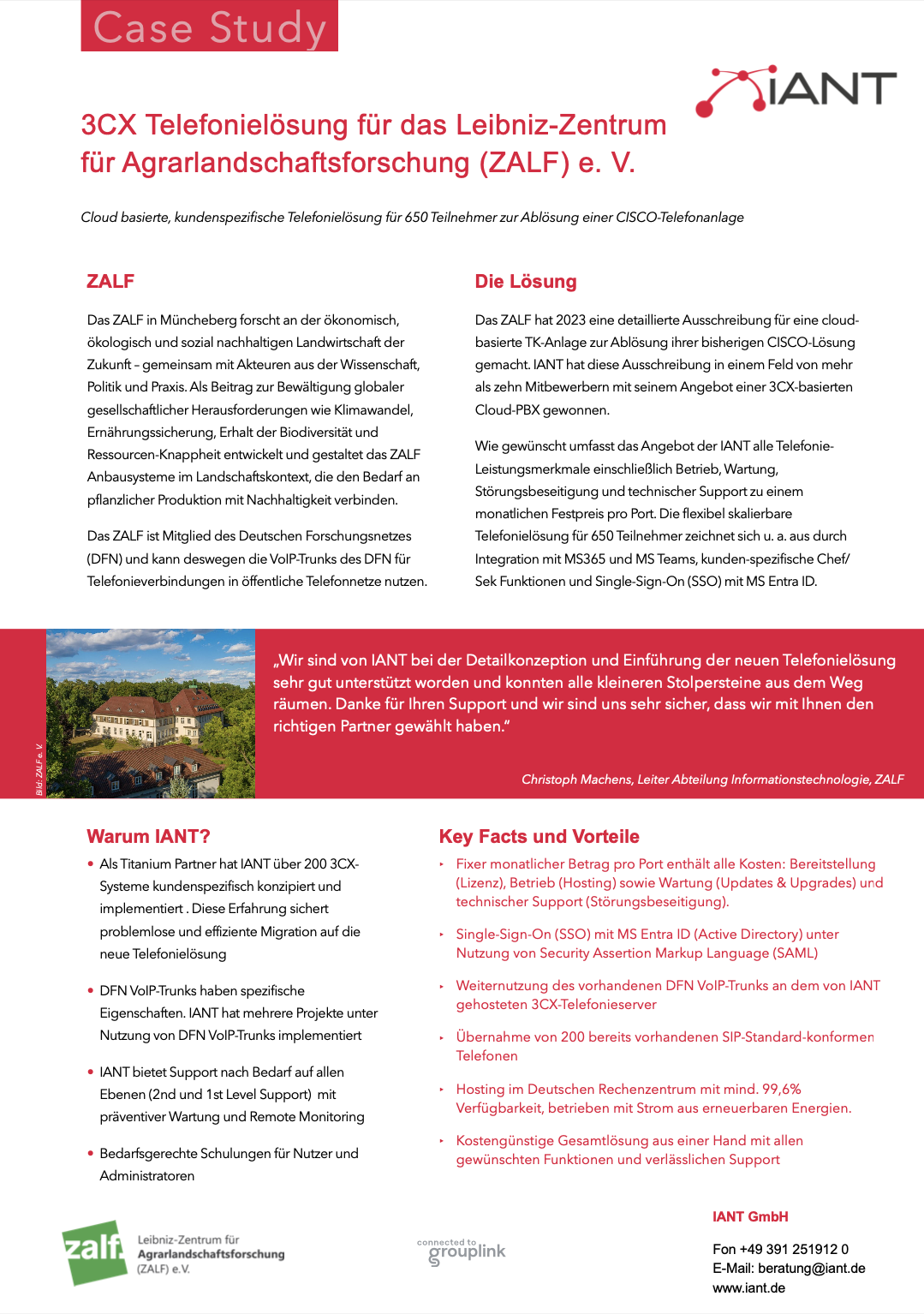 Case Study 3CX für ZALF